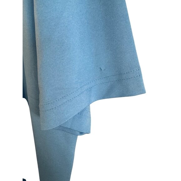 Johnnie-O Polo Shirt Mens Large Polyester Spandex Blue Solid Short Sleeve Stretc - Picture 5 of 5